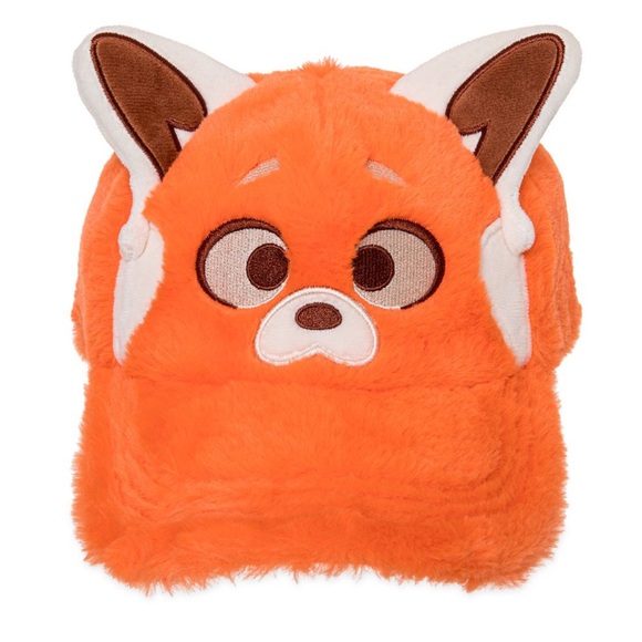 Disney Parks Pixar Turning Red Panda Fuzzy Baseball Cap Hat-Adult One Size-NWT - Picture 1 of 8